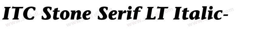 ITC Stone Serif LT Italic字体转换